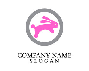 Rabbit Logo template vector icon design