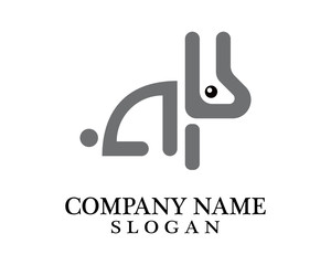 Rabbit Logo template vector icon design