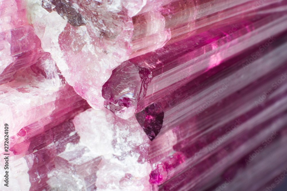 Wall mural macro texture of natural mineral pink elbaite