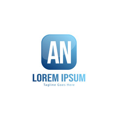 Obraz premium AN Letter Logo Design. Creative Modern AN Letters Icon Illustration