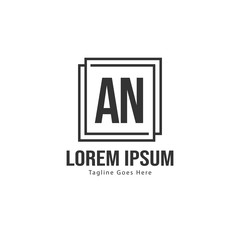 AN Letter Logo Design. Creative Modern AN Letters Icon Illustration