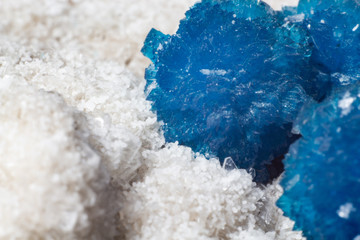 Natural untreated cluster of blue cavansite macro