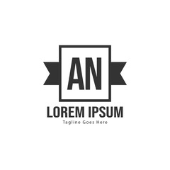 AN Letter Logo Design. Creative Modern AN Letters Icon Illustration