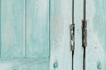 Thai wooden window lock bolt protects windows from opening when the wind blows.