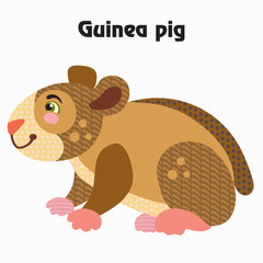 Vector cartoon guinea pig