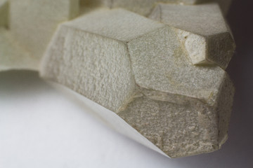 Texture of natural untreated white calcite macro