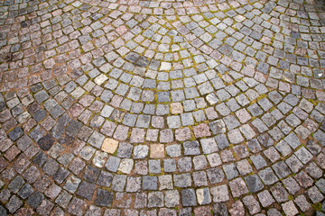 Paving of old city, pavement, texture.