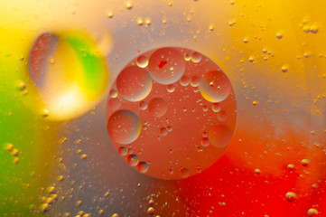 drops of water on a yellow background