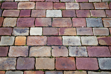 Paving of the old town, pavement, texture.