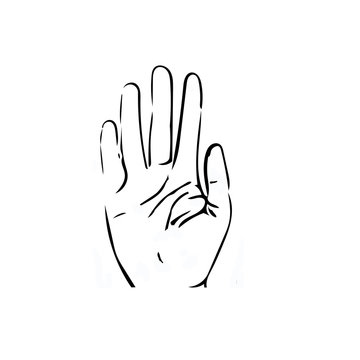 a hand drawen on white backgrounds, isolated