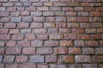 Paving of the old town, pavement, texture.