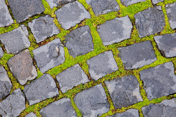 Paving of the old town, pavement, texture.