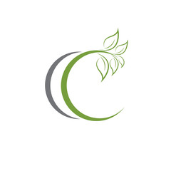 Tree leaf vector logo design, eco-friendly concept.