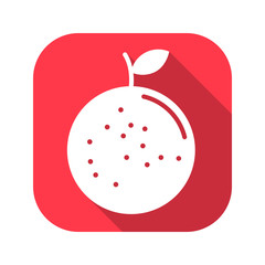 Orange vector red icon in modern flat style isolated. Orange can support is good for your web design.