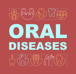 Oral diseases word concepts banner