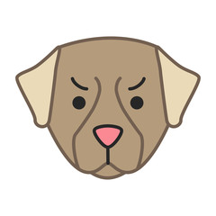 Bernese dog cute kawaii vector character