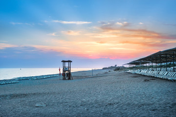 Турецкий пляж sandy beach in Turkey