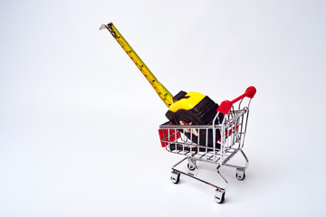 shopping cart with boxes