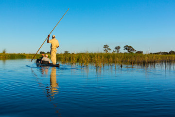 Mokoro, Okavango Delta, Botswana, Africa