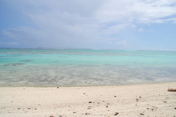 Fototapeta na wymiar Lagon tetiaroa Tahiti