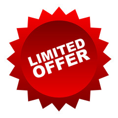 red vector banner limited offer