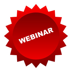 red vector banner webinar
