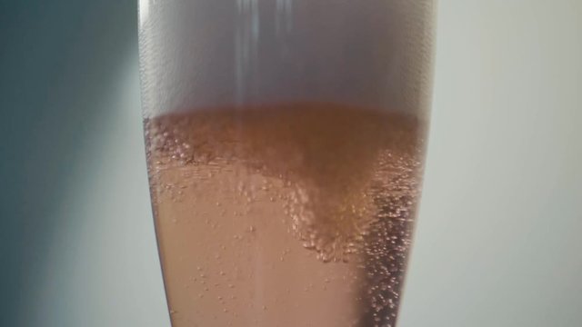 sparkling wine rose pour in super slow motion.