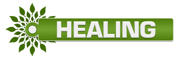Healing Green Leaves Circular Label 