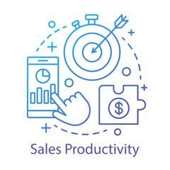 Sales productivity concept icon