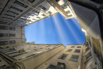 Fototapeta premium Yard-well in Saint Petersburg, Russia.