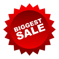 red vector banner biggest sale
