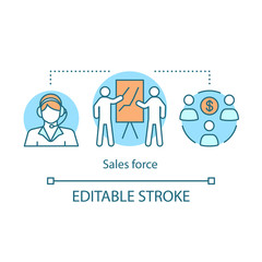 Sales force concept icon