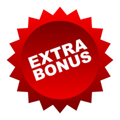 red vector banner extra bonus