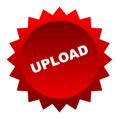 red vector banner upload