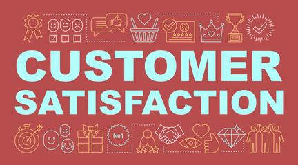 Fototapeta na wymiar Customer satisfaction word concepts banner