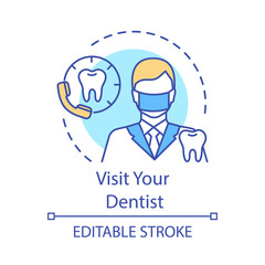 Visit your dentist concept icon