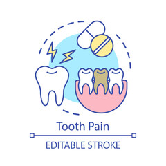 Tooth pain concept icon