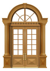 Obraz premium Classic oak front door