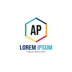 AP Letter Logo Design. Creative Modern AP Letters Icon Illustration