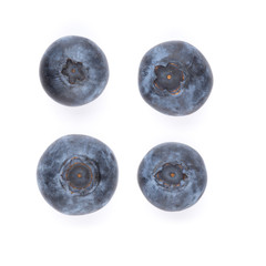 Fresh blueberry on the white background.