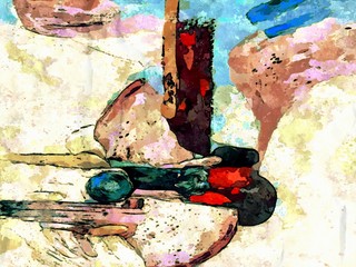 abstract psychedelic background, watercolor stylization. Texture for design