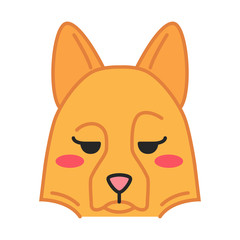 Sheepdog cute kawaii vector character