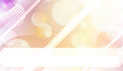 Template Background With Wave Geometric Shape, Lines, Circle. Design For Cover Page, Poster, Banner Of Websites. Vector Illustration with Color Gradient.