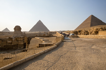 Obraz na płótnie Canvas Pyramids at Giza Cairo Egypt