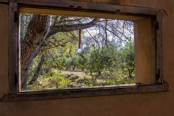 Old window landscape