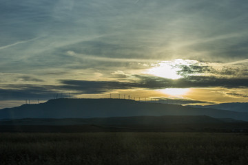 Fototapeta na wymiar Sunset landscape in Spain