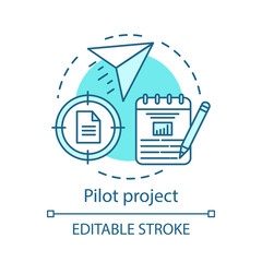 Pilot project concept icon © bsd studio