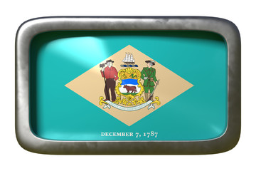 3d rendering of Delaware State flag