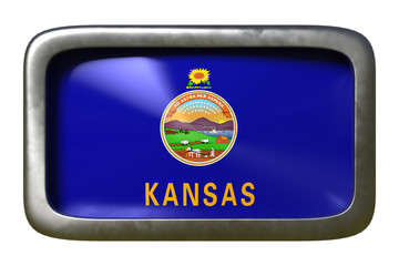 3d rendering of Kansas State flag