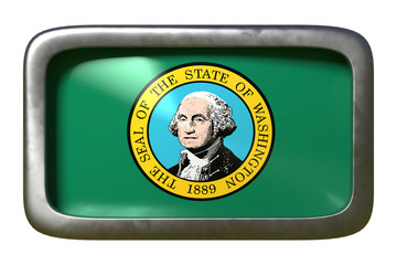 3d rendering of Washington State flag